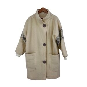 vintage Icelandic wool coat oversized‎ Lagenlook 80s Alafoss Icewool jacket